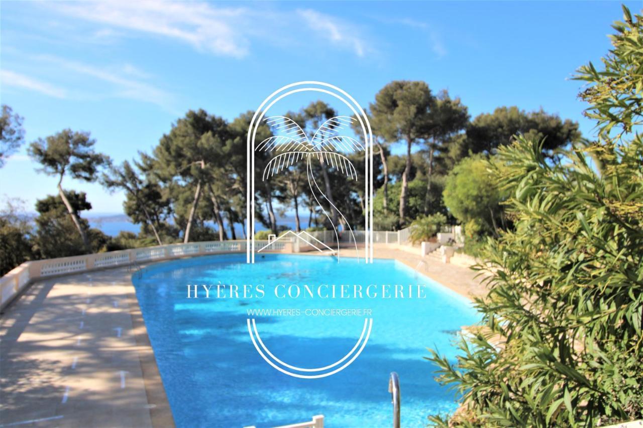 T3 Standing-Splendide Vue Mer - Piscine Parking By Hc Lejlighed Hyères Eksteriør billede