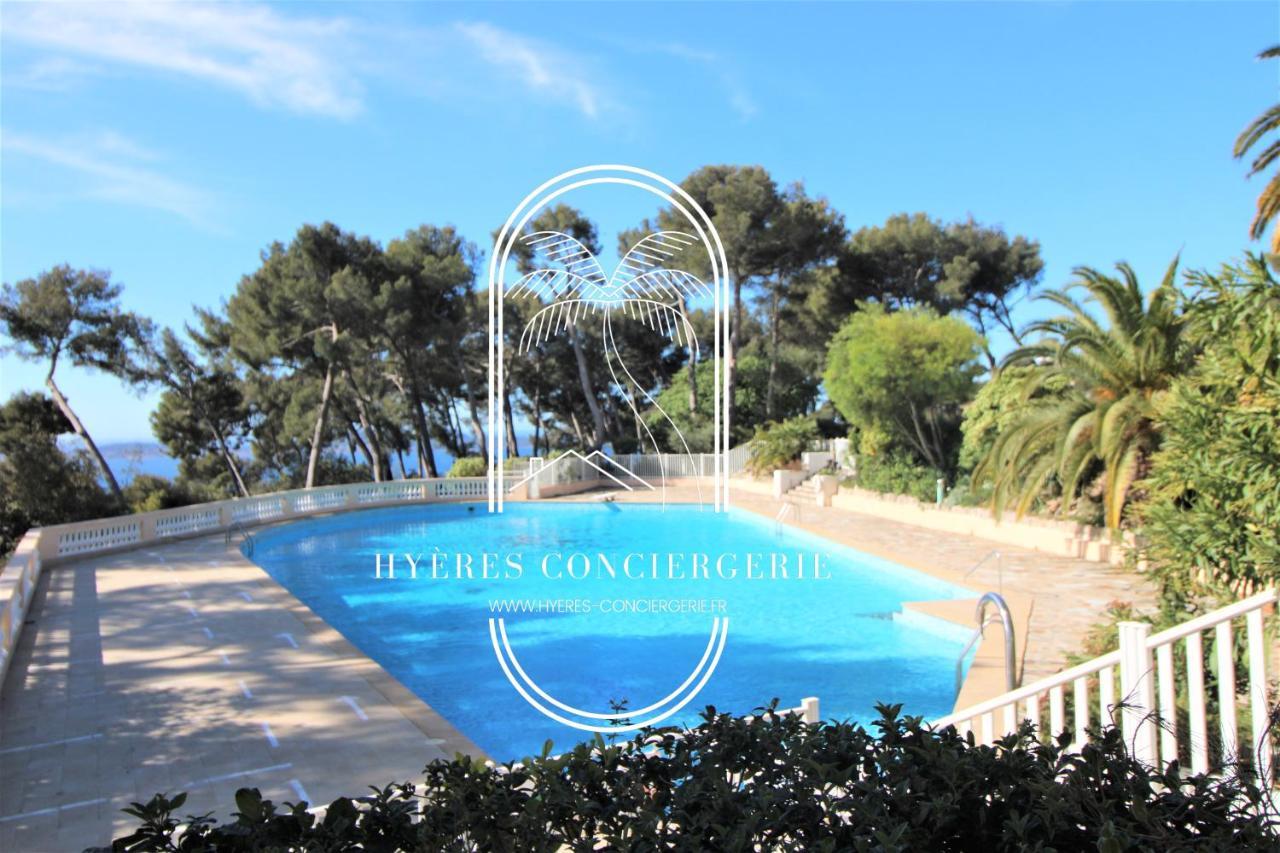 T3 Standing-Splendide Vue Mer - Piscine Parking By Hc Lejlighed Hyères Eksteriør billede